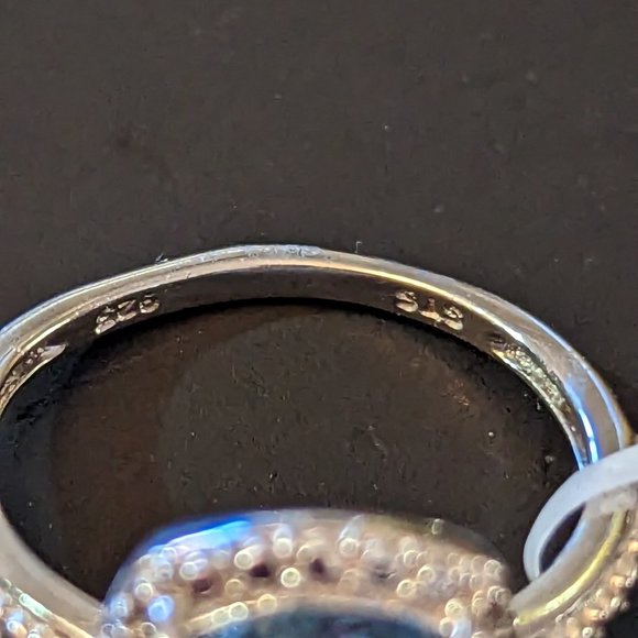 Pastel Blue sky blue topaz Cushion Cut ring - Picture 4 of 5